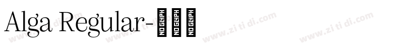 Alga Regular字体转换